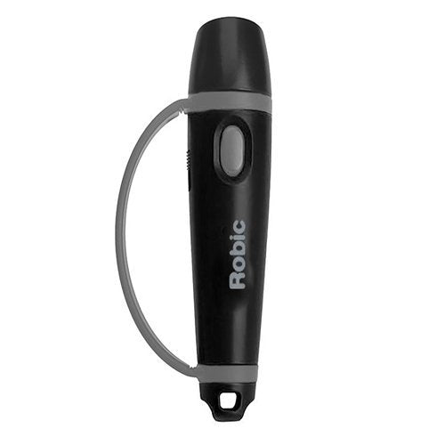 Robic Electronic Whistle in black with grey grip
