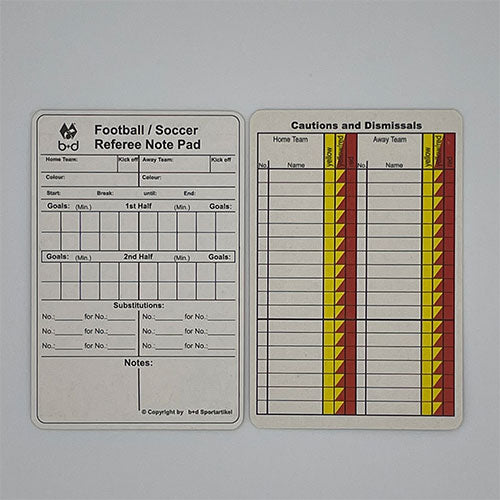 b+d Match Report Cards