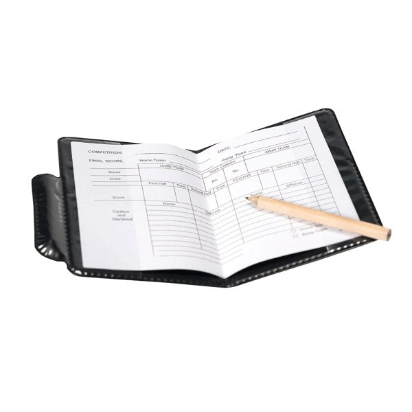 Official CONCACAF Referee Wallet - Inside with score sheet and pencil
